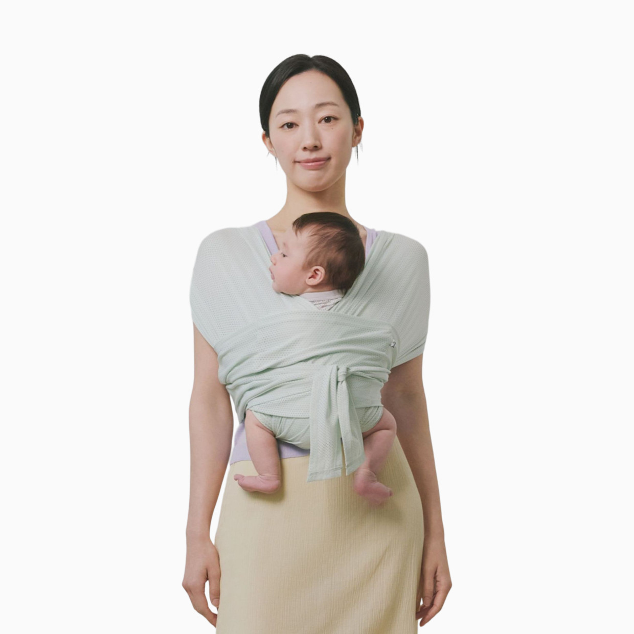 Konny Baby Wrap Carrier Flex Airmesh - Apple Mint, M-4 XL.