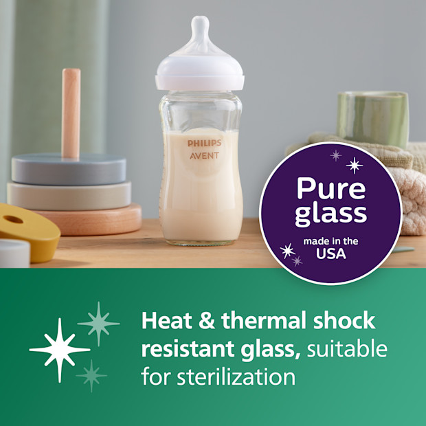Philips Avent Glass and PPSU Natural Baby Bottle Gift Bundle.