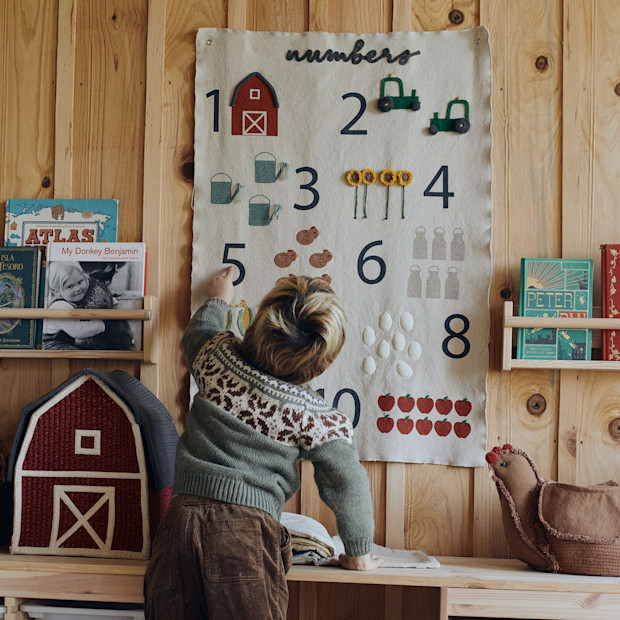 Lorena Canals Farm Numbers Wall Hanger.