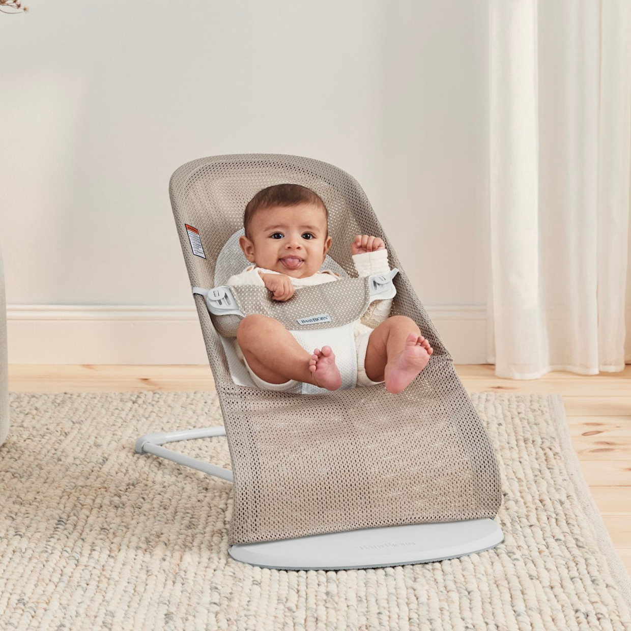 BabyBjörn Bouncer Balance Soft - Mesh/Gray Beige/White.