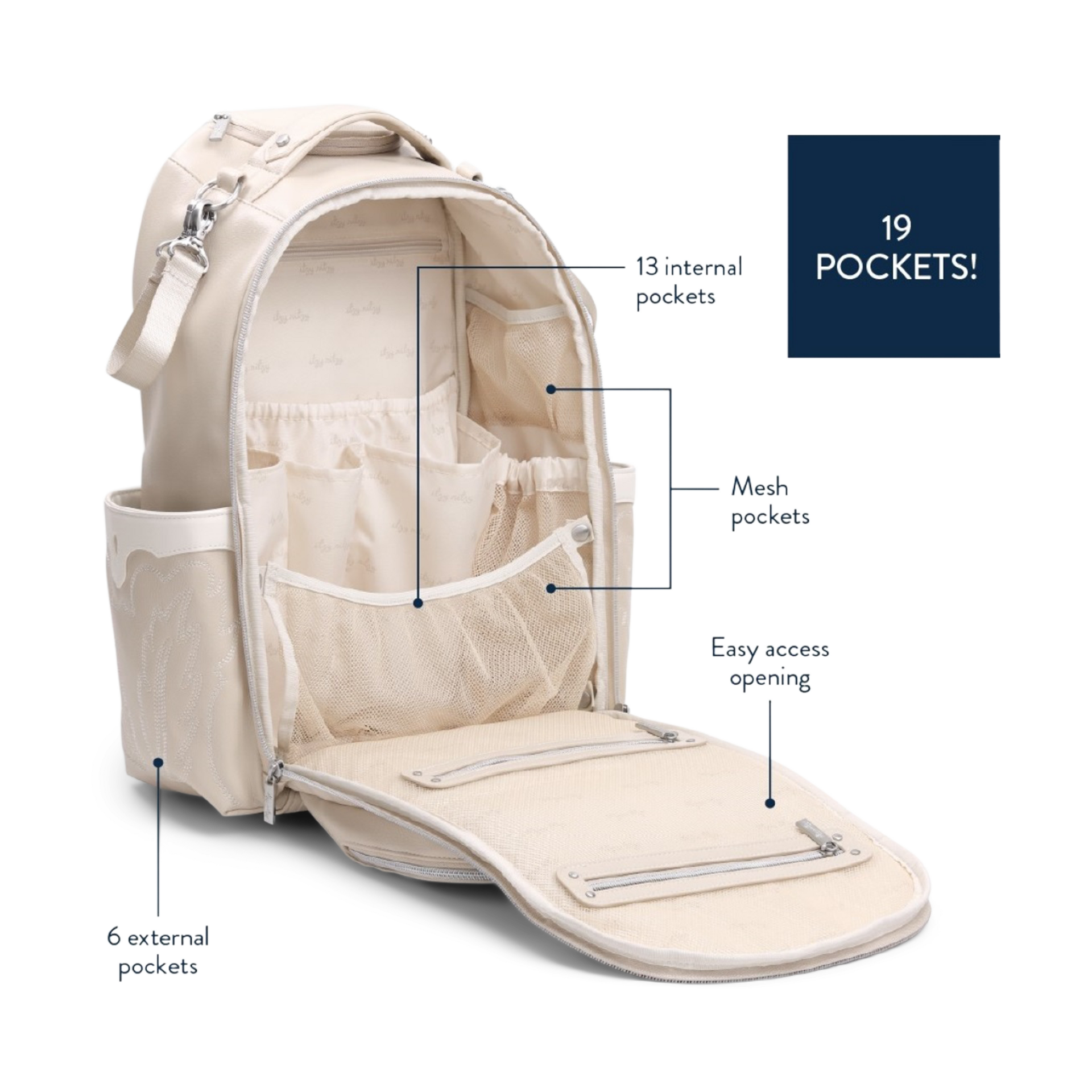 Itzy Ritzy Boss Plus Diaper Bag - Nash Oat.