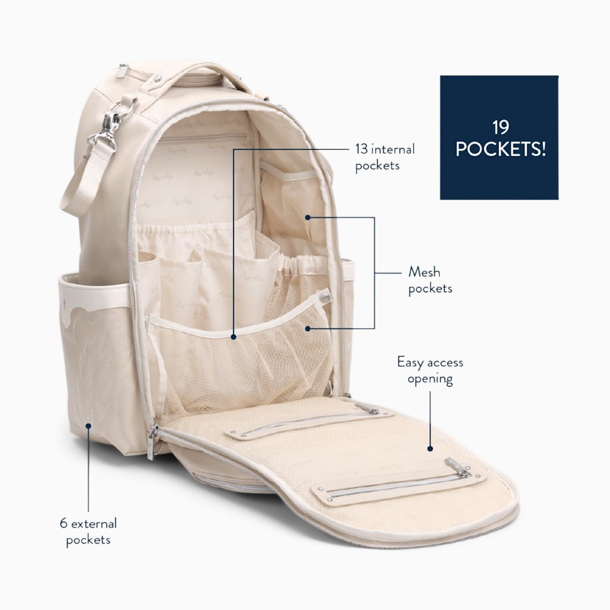 Itzy Ritzy Boss Plus Diaper Bag - Nash Oat.