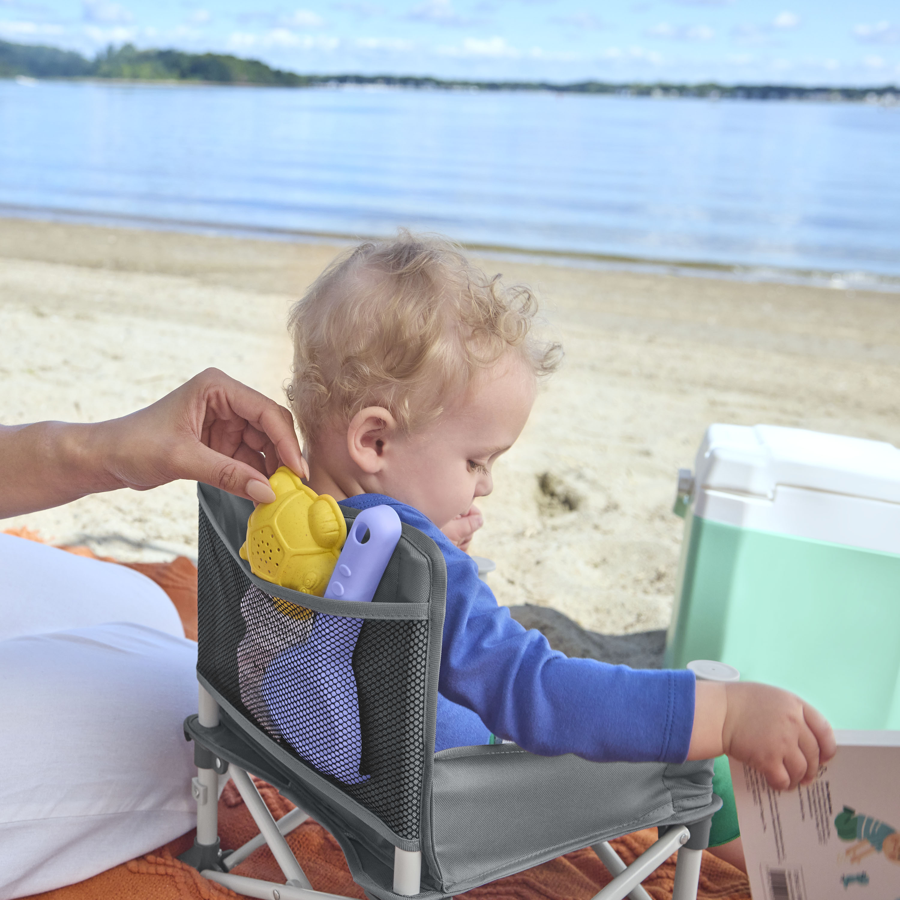 Bright Starts Pop 'N Sit Portable Booster - Grey.