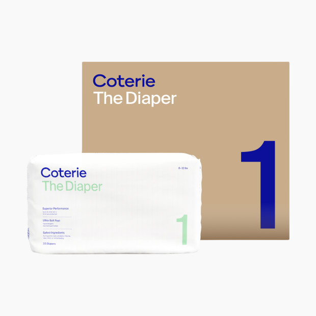 Coterie Ultra Soft Diapers, Monthly Supply - Size 1, 198 Count.