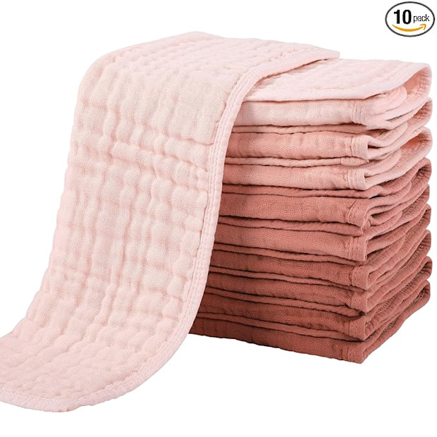Yoofoss Muslin Burp Cloths.