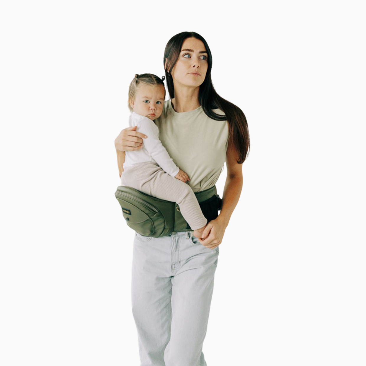 Tushbaby Hip Seat Carrier - Vegan Leather Olive.