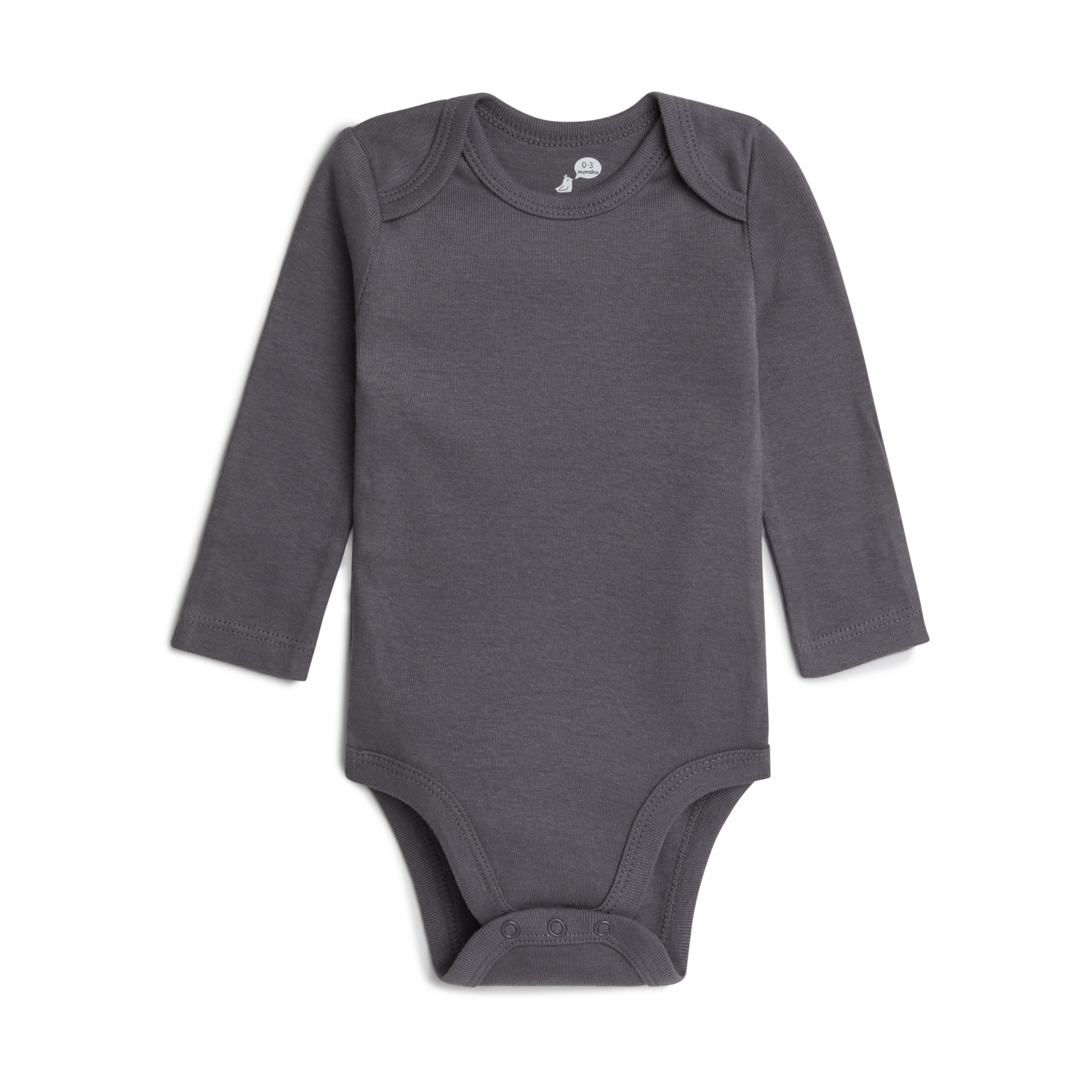 Small Story 5 Pack Long Sleeve Solid Bodysuits - Neutral Range, 3-6 M.