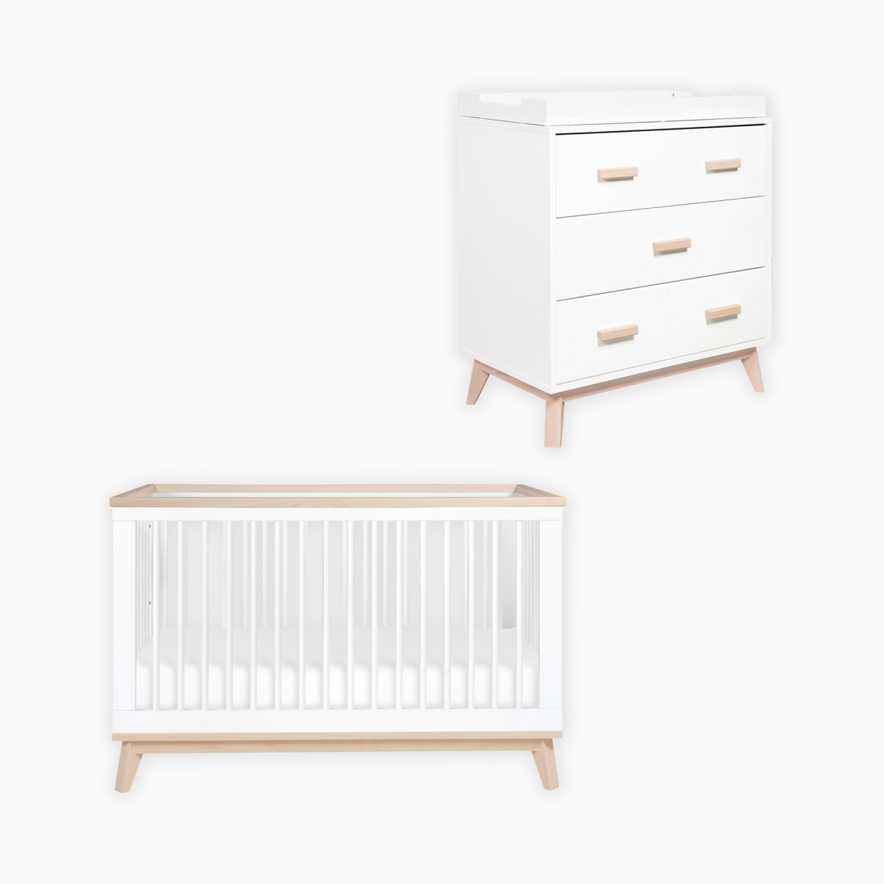 babyletto Scoot Crib and Dresser Bundle.