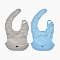 OXO Tot Roll-Up Bib - 2 Pack - Drizzle and Dusk