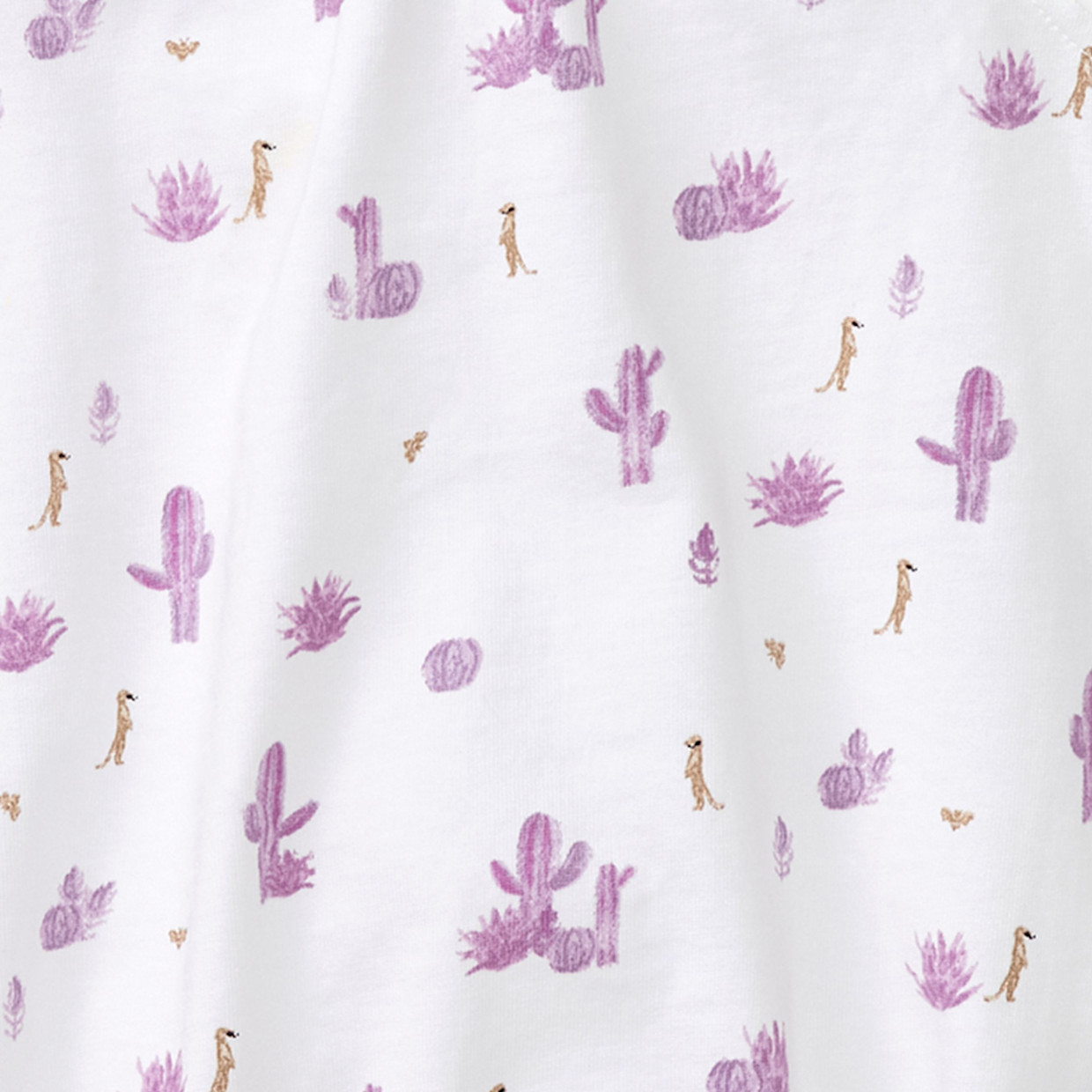 Burt's Bees Baby Organic Cotton Desert Life Bubble - Pink Desert Life, Newborn.