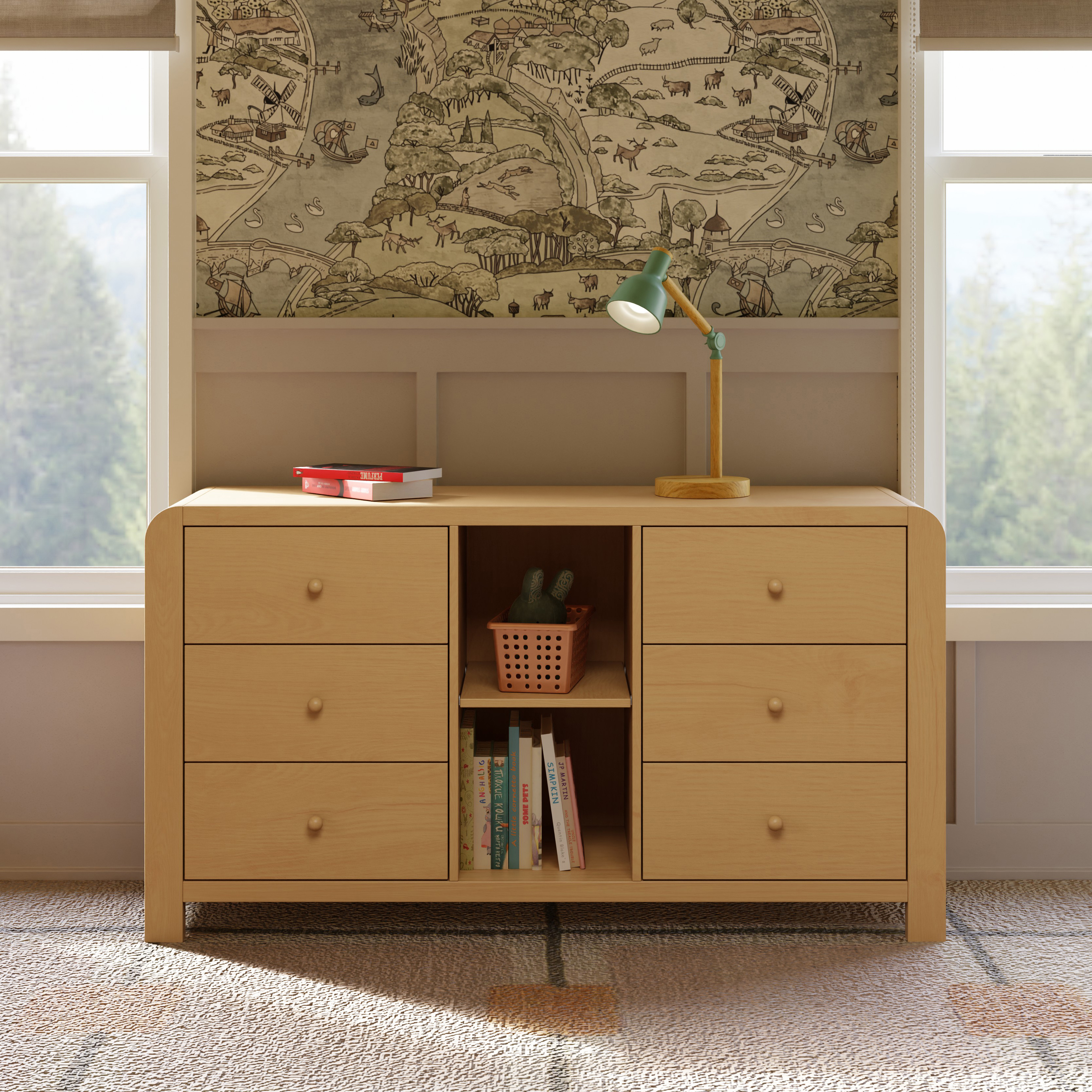 babyletto TipToe 6-Drawer Assembled Dresser with Cubbies.