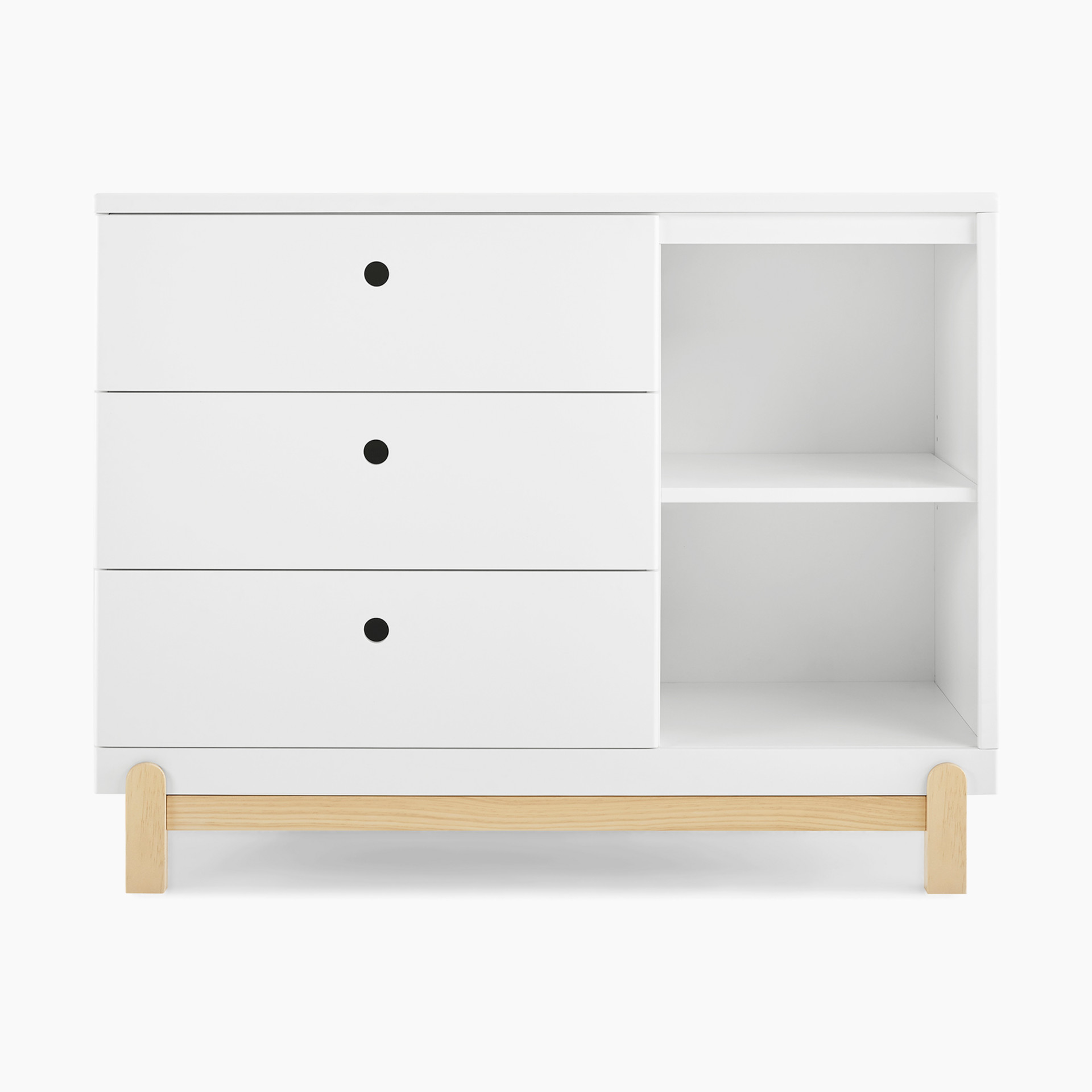 Delta Children Poppy 3 Drawer Dresser - Bianca White/Natural