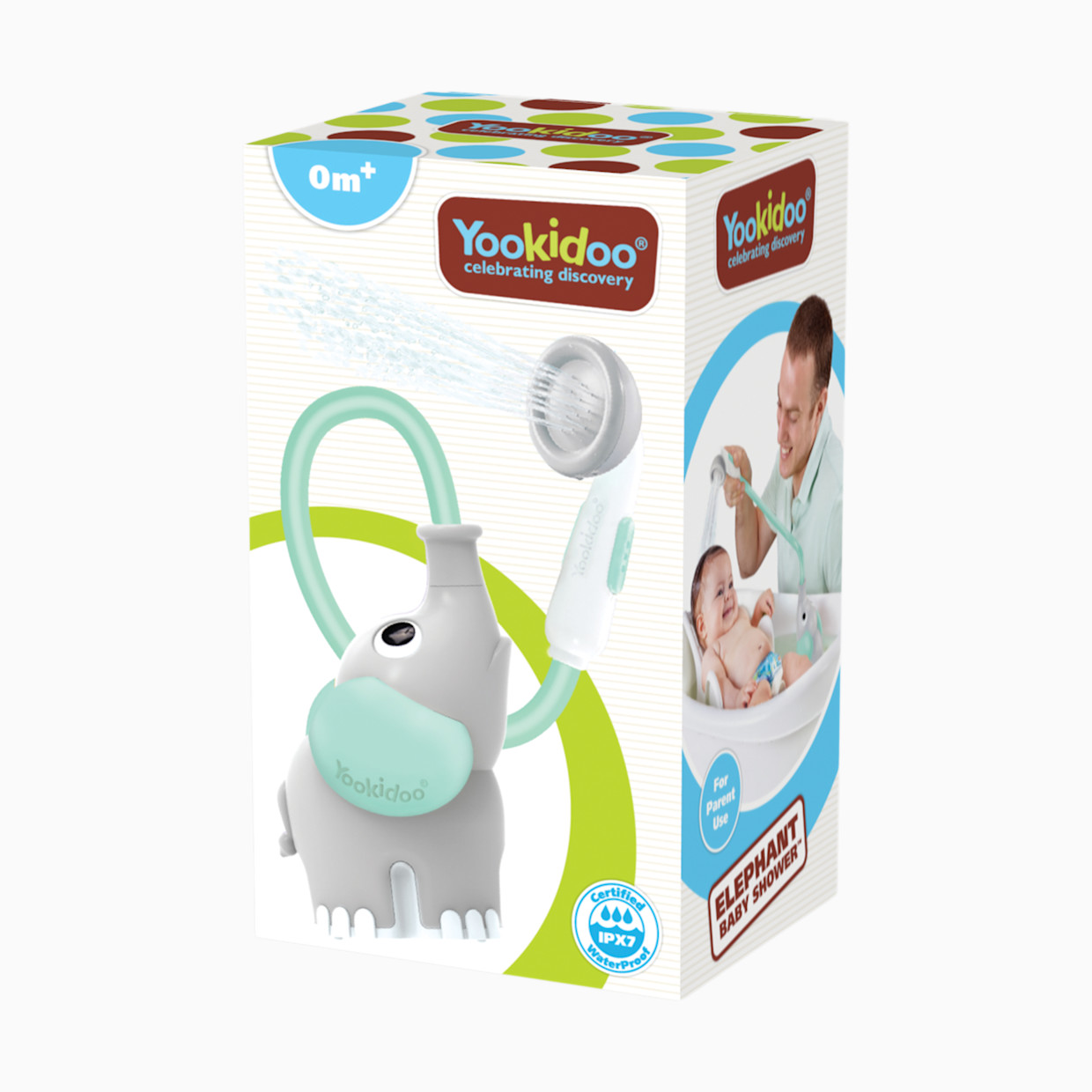 Yookidoo Elephant Baby Shower Bath Toy - Turquoise.