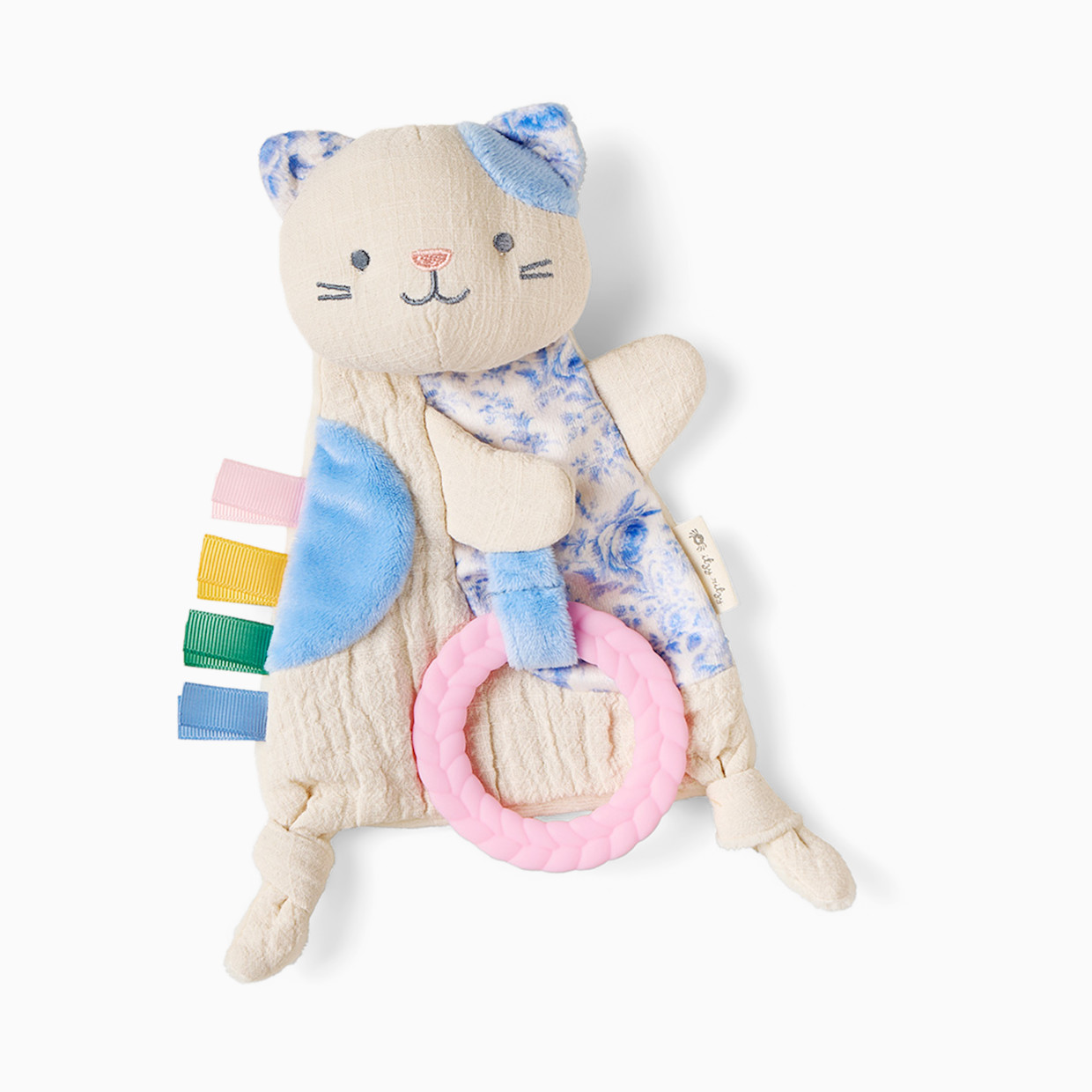 Itzy Ritzy Bitzy Crinkle Sensory Crinkle Toy with Teether - Kitty.