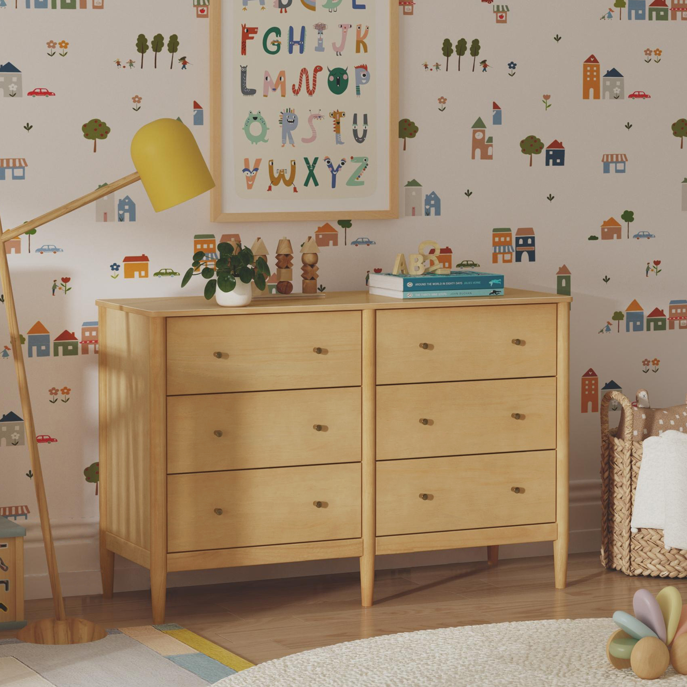 daVinci Frem 6-Drawer Dresser - Honey.