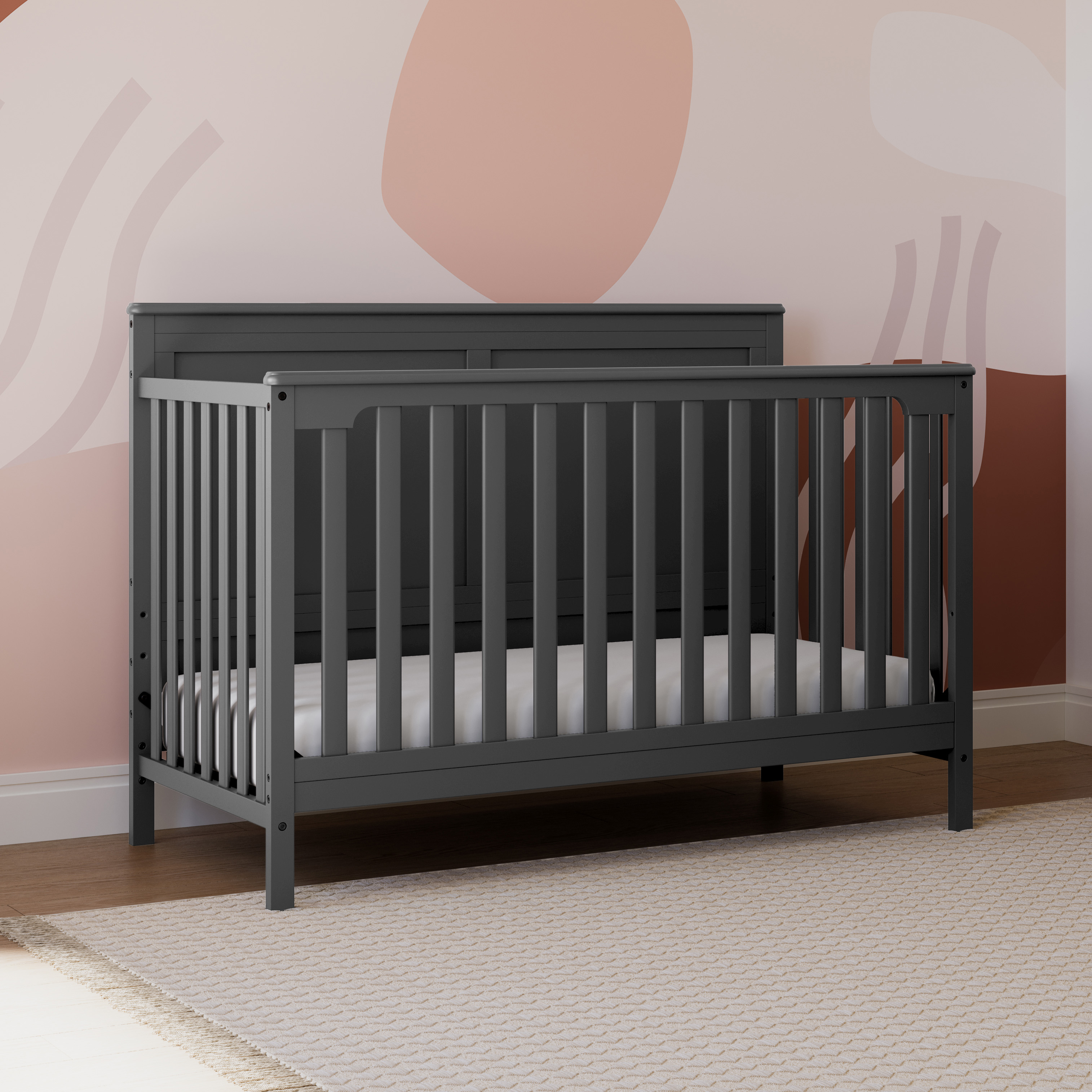 Storkcraft Alpine 4-in-1 Convertible Crib - Gray.