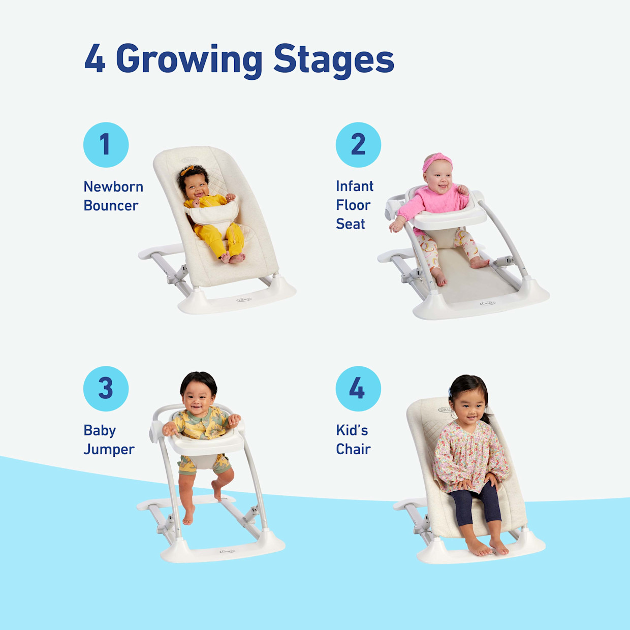 Graco JumpStart 4-in-1 Activity Bouncer - Wren.