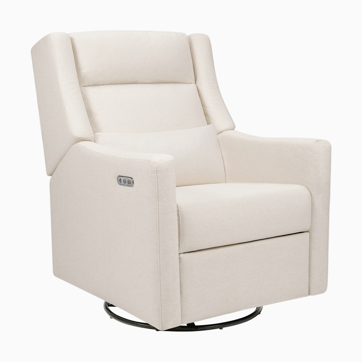 babyletto Kiwi Plus Power Recliner and Swivel Glider - Performance Cream Eco-Weave.