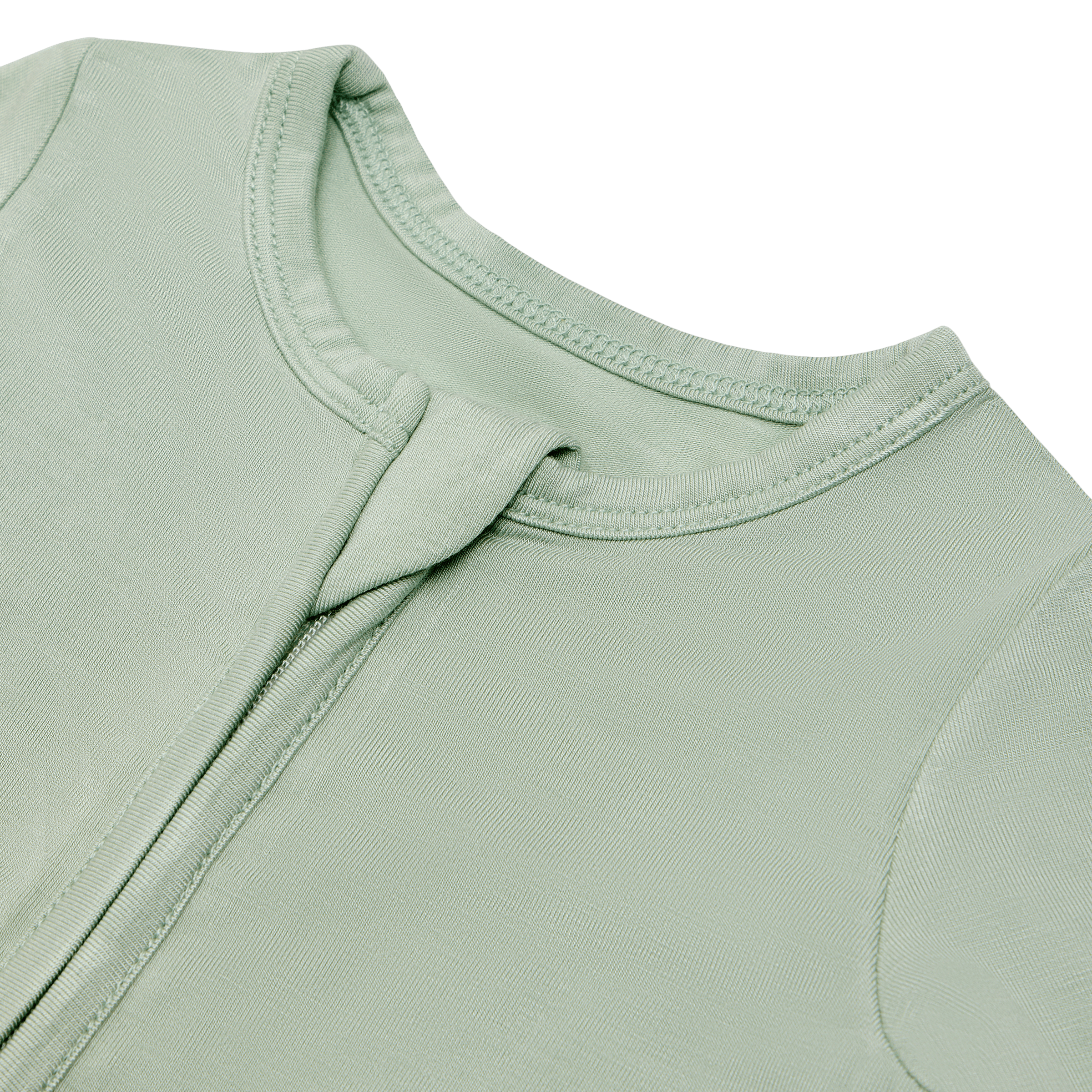 Tiny Kind Bamboo Viscose Solid Zipper Footie.