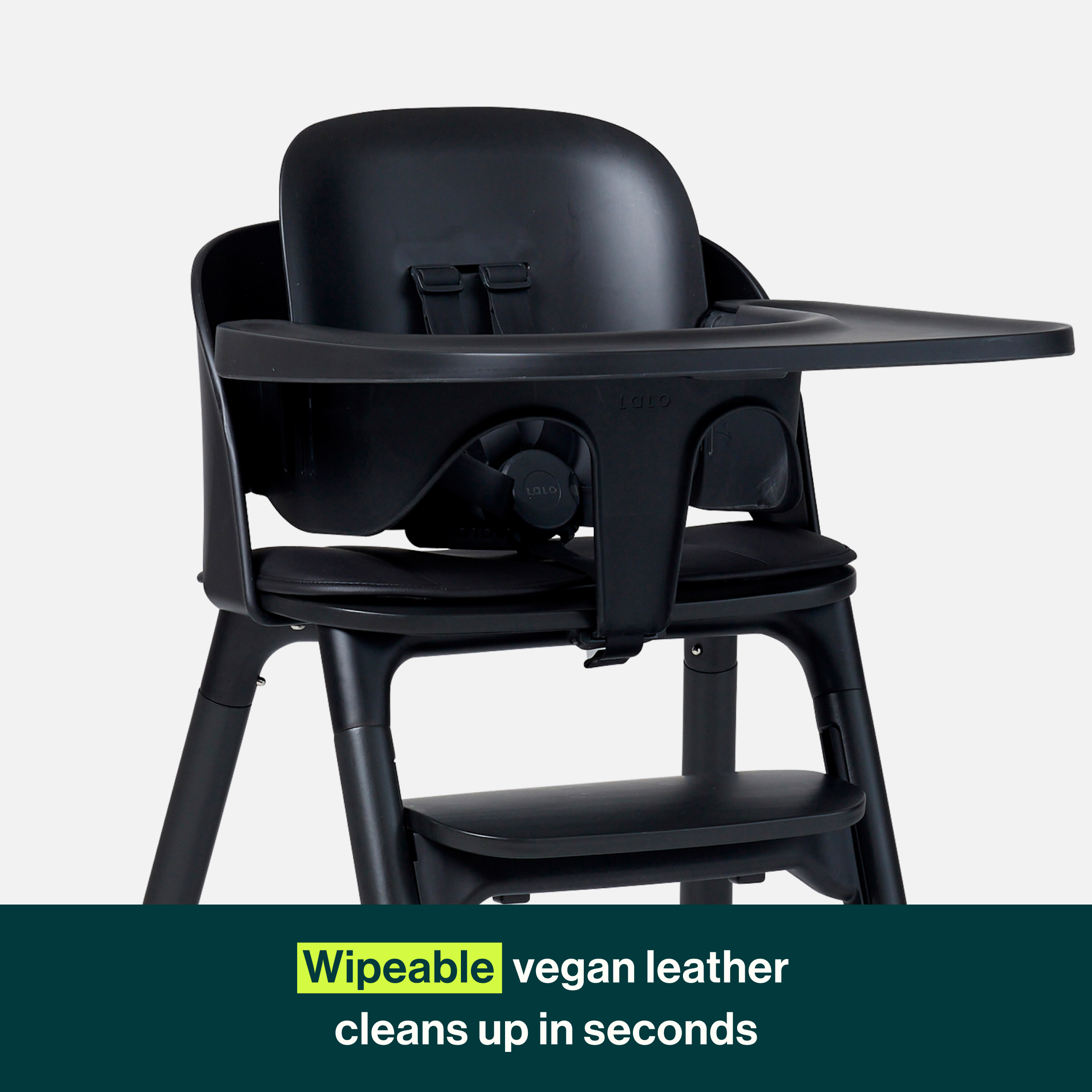 Lalo 7-in-1 High Chair Seat Cushion - Licorice.