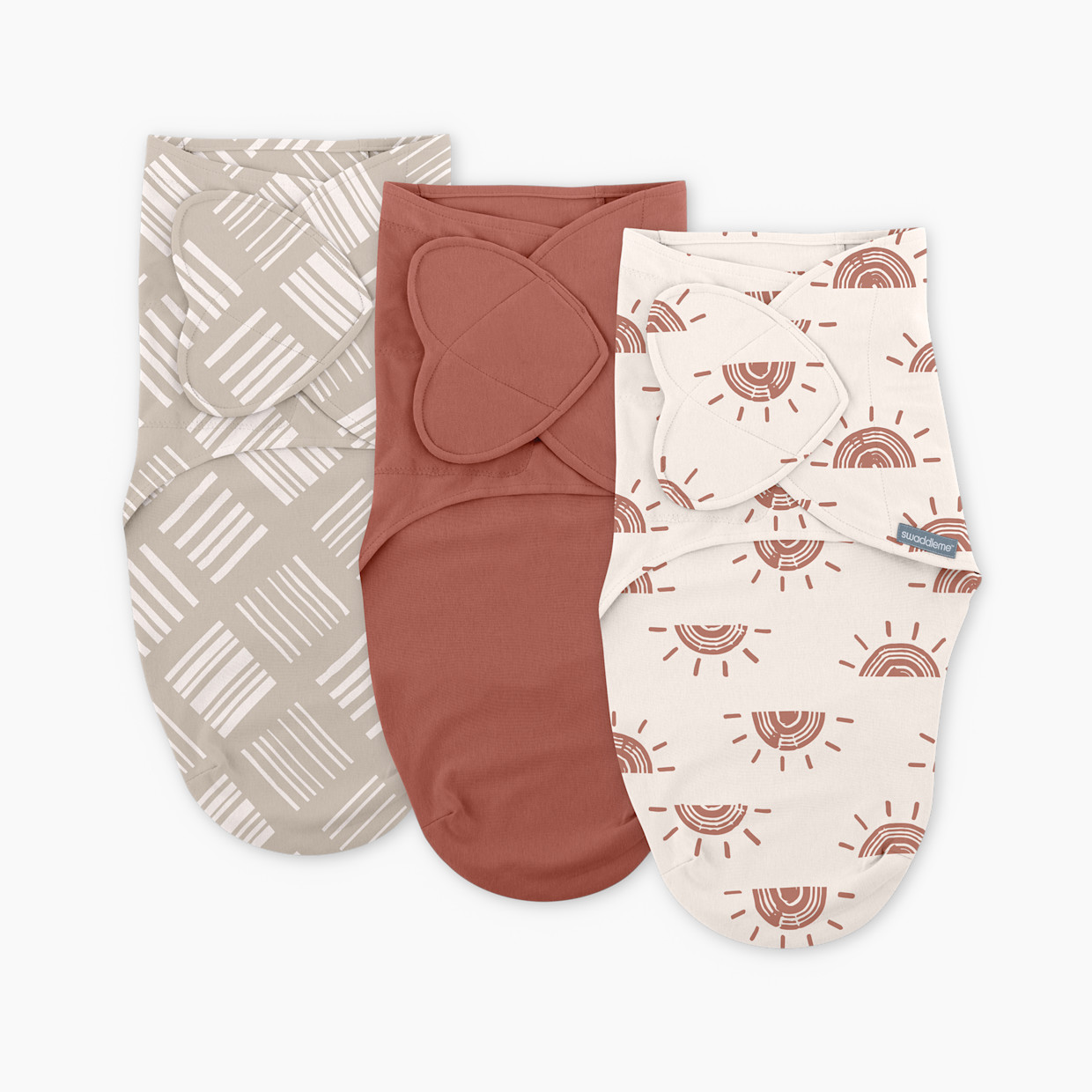 Ingenuity SwaddleMe Monogram Collection Swaddle (3-Pack) - Rising Sun, 0-3 M.