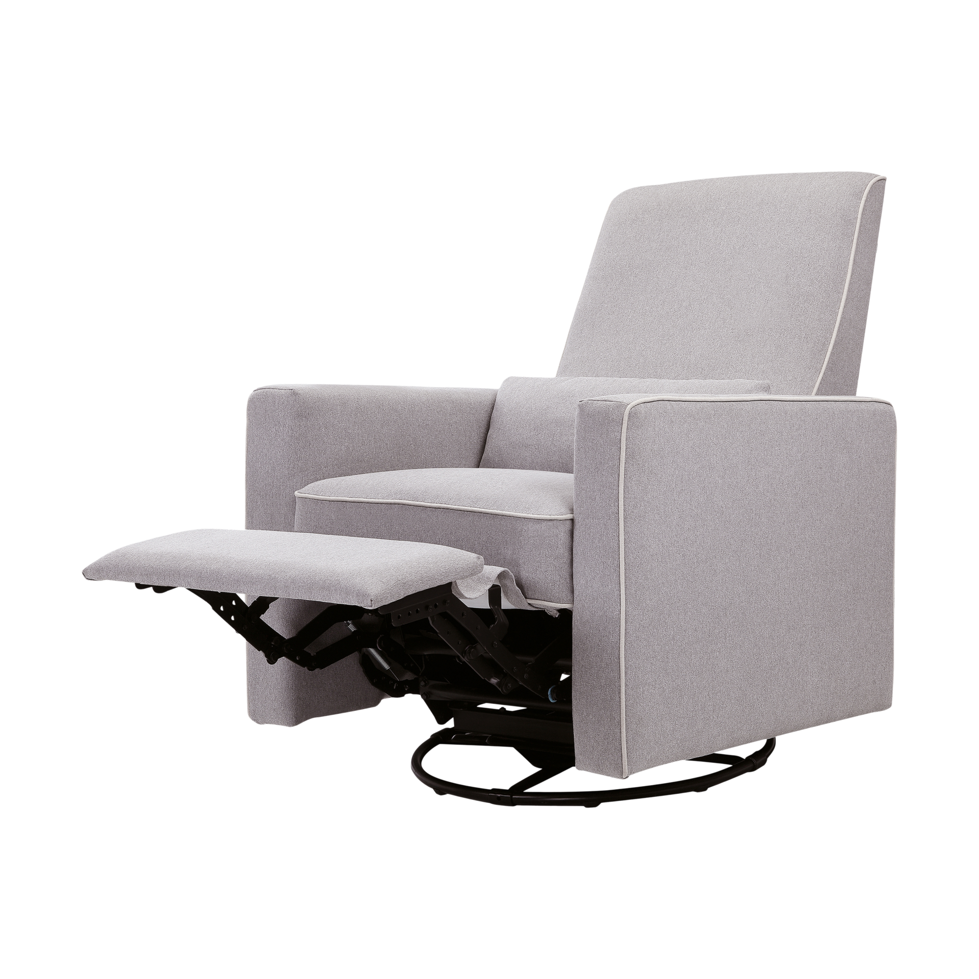 daVinci Piper Recliner - Grey With Cream Piping.