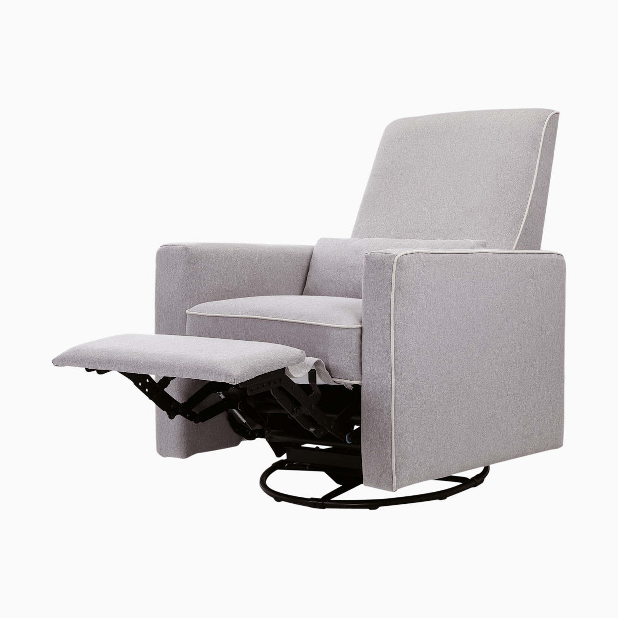daVinci Piper Recliner - Grey With Cream Piping.