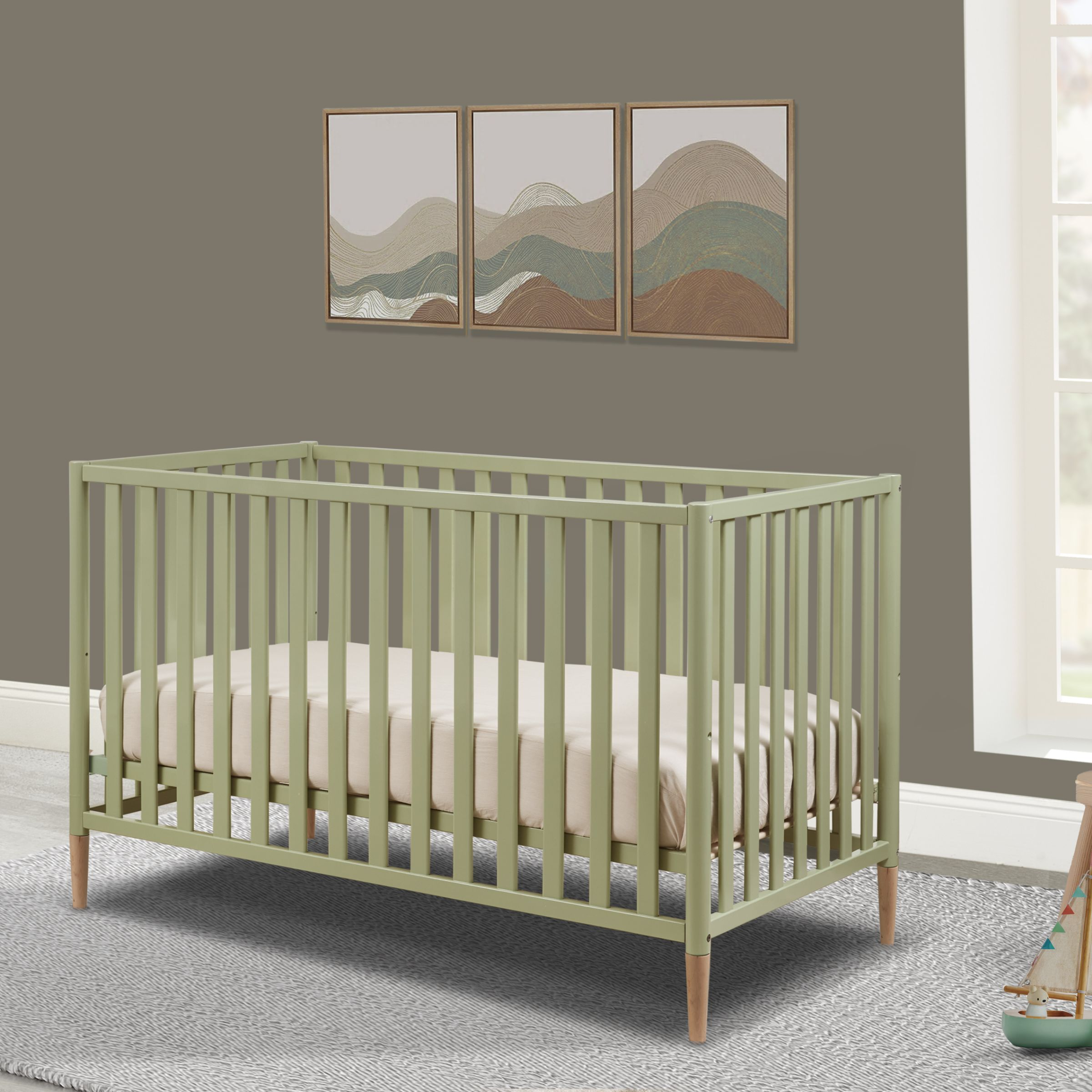 Sorelle Mia Crib - Sage/Natural.
