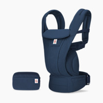 Ergobaby Omni Deluxe Baby Carrier Newborn to Toddler - Breathable Baby Carriers for Summer - All-Position Carrier with Enhanced Lumbar Support & Airflow (7-45 Pounds), Mesh, Midnight Blue
