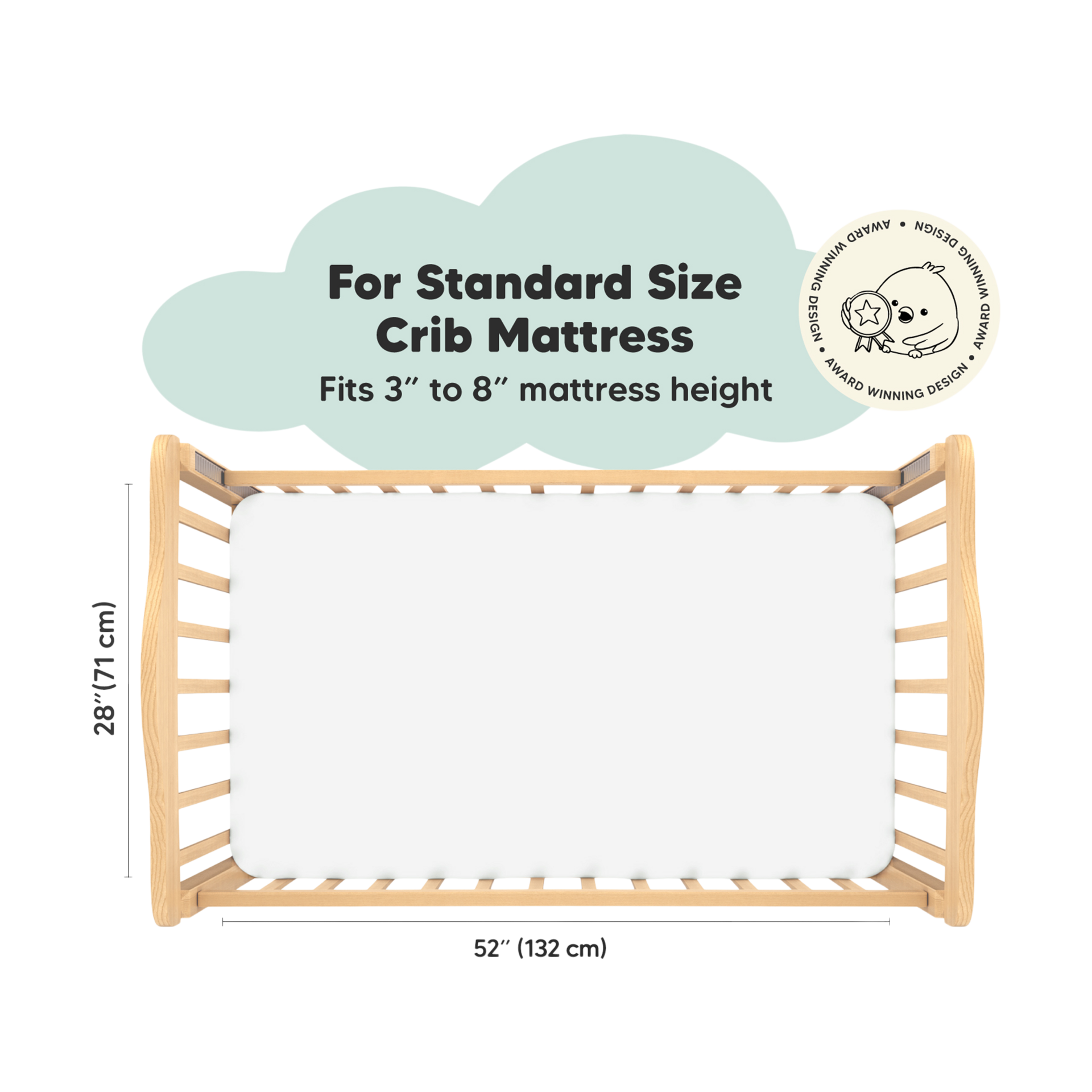 KeaBabies Soothe Fitted Crib Sheets - Soft White, 2.