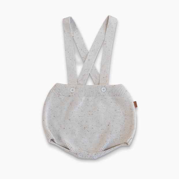 Goumi Kids Organic Knit Baby Suspender Bloomers - Shell, 3-6 M.