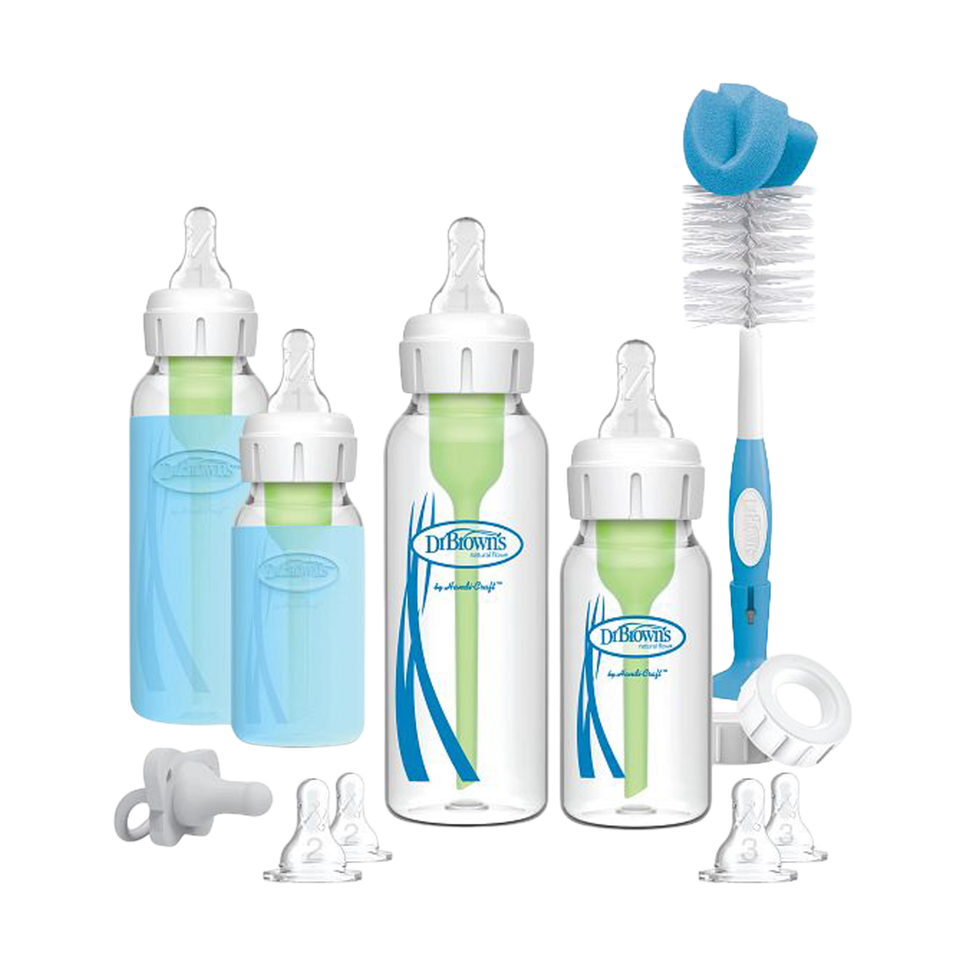 Dr. Brown's Options+ Glass Narrow Anti-Colic Baby Bottle Gift Set ...