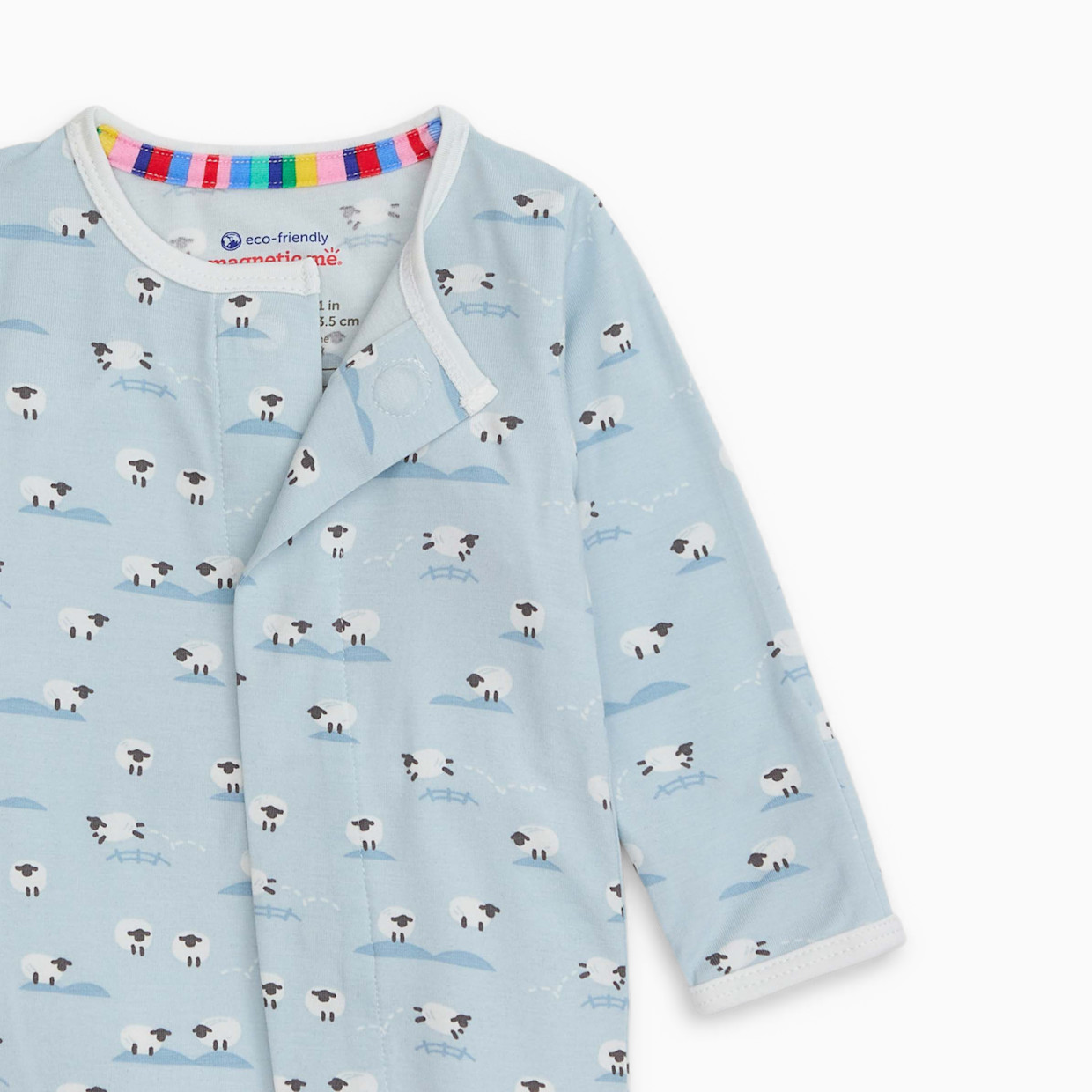 Magnetic Me Modal Magnetic Footie - Pastel Blue Baa Baa Baby, Newborn.