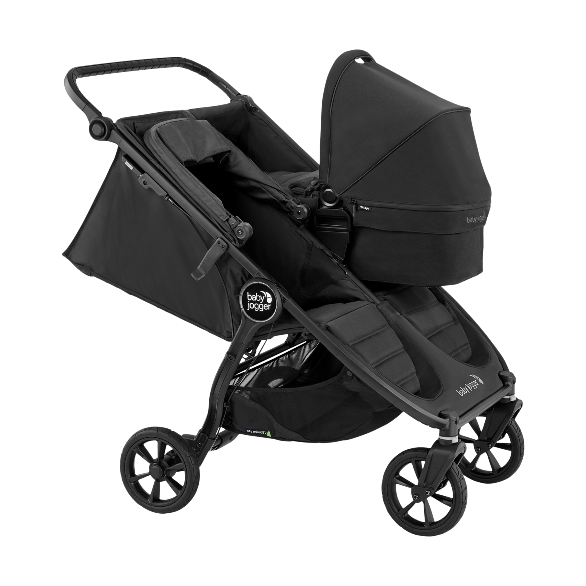 double pram with bassinet