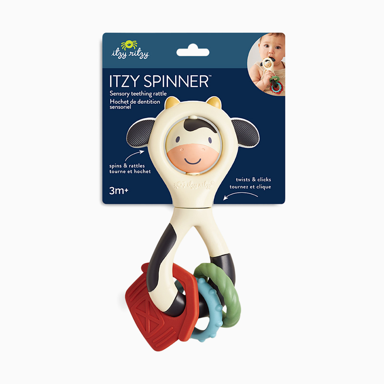 Itzy Ritzy Spinner Rattle Cow.