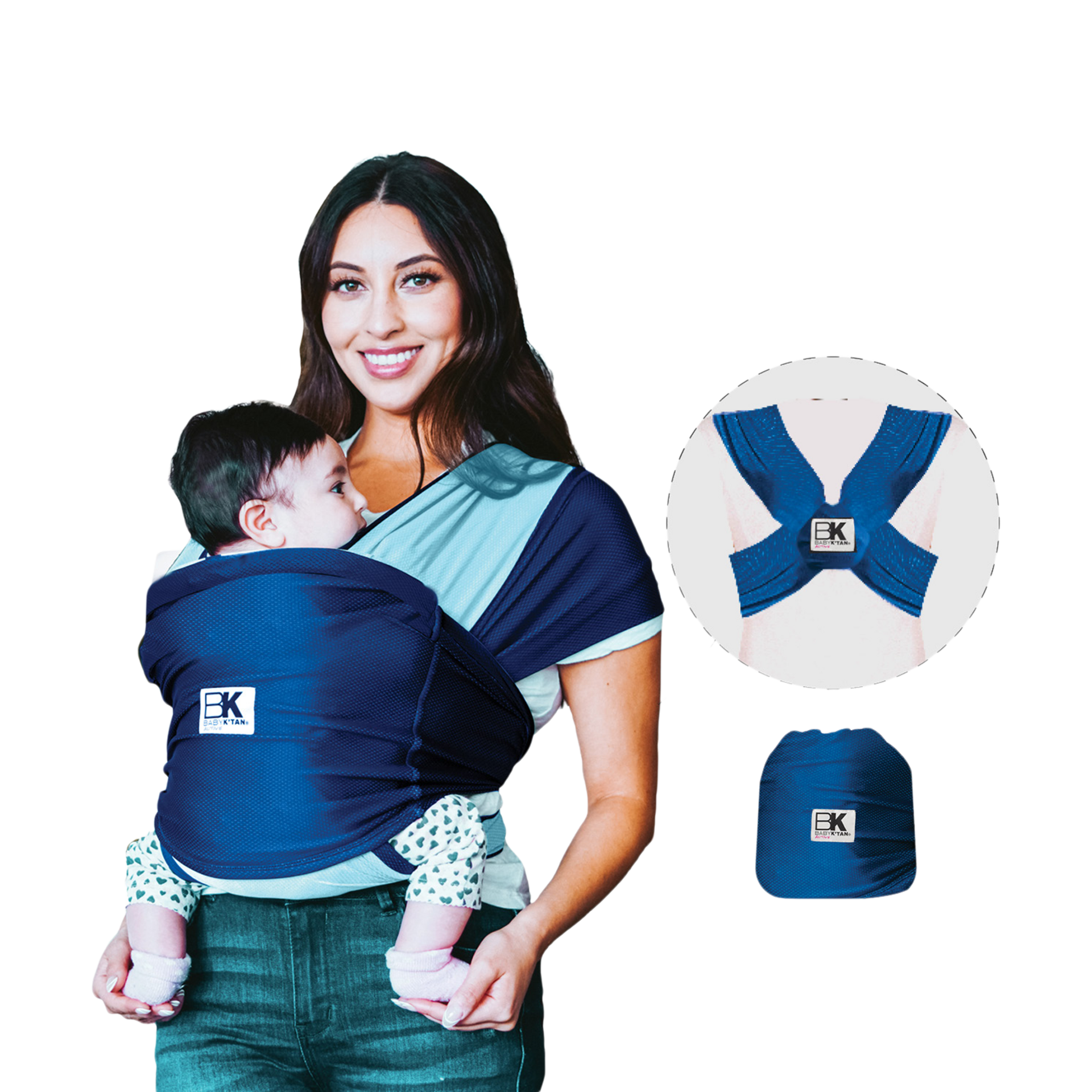 Baby K'tan Active Oasis Baby Wrap Carrier Turquoise & Blue, Medium