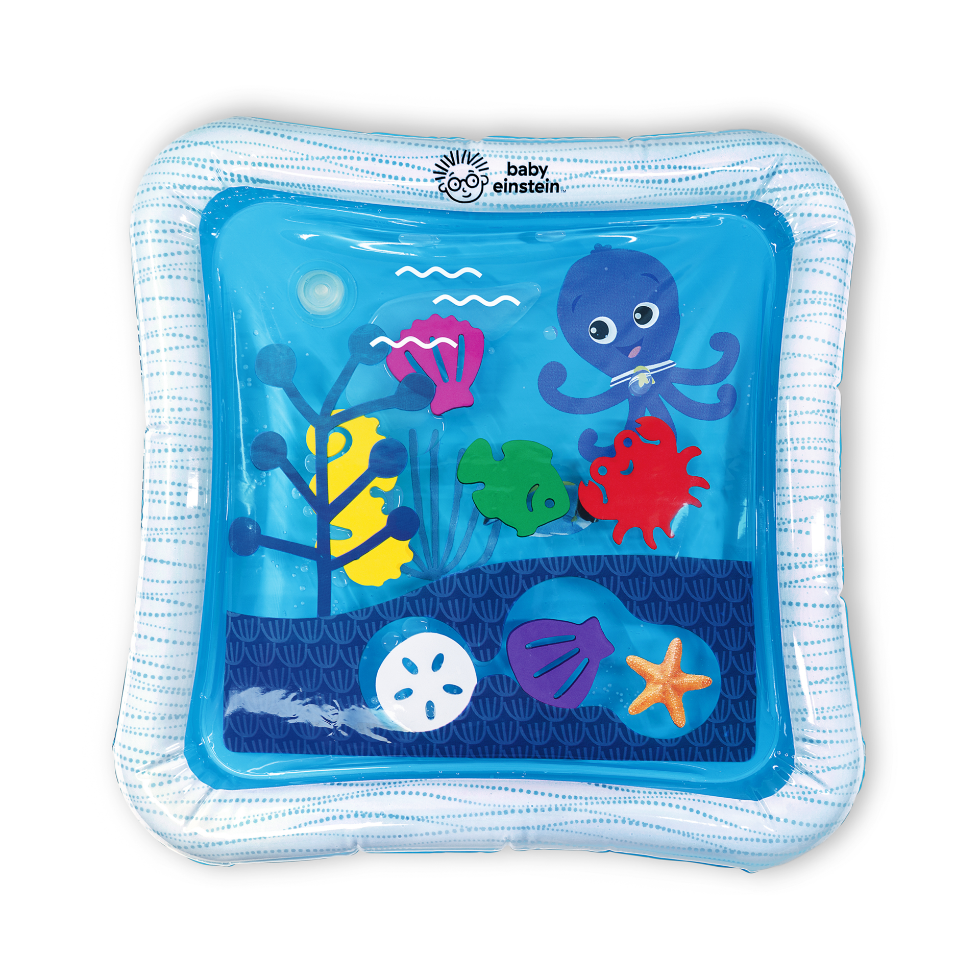 Baby Einstein Large Tummy Time Water Play Mat for Babies 0-36 Months, Mess-Free Activity & Sensory Toy, Opus the Octopus, Blue