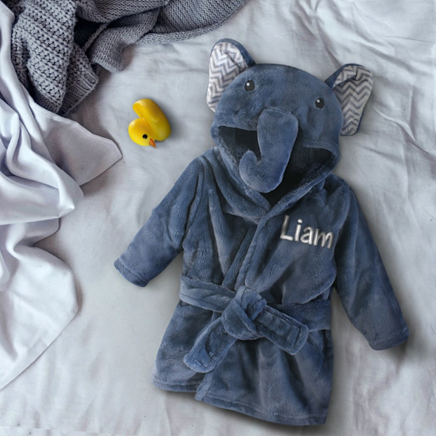 Personalize Baby Gift Elephant Robe for Baby.