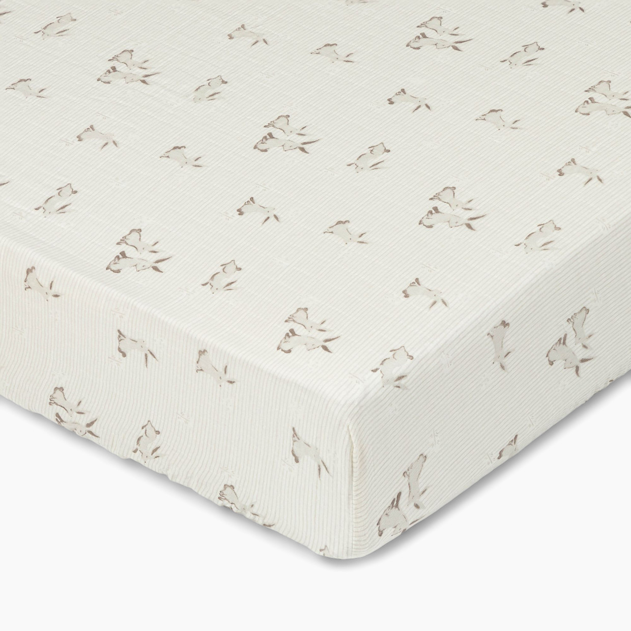 Crane Baby Avery Organic Cotton Fitted Crib Sheet - Bunny.