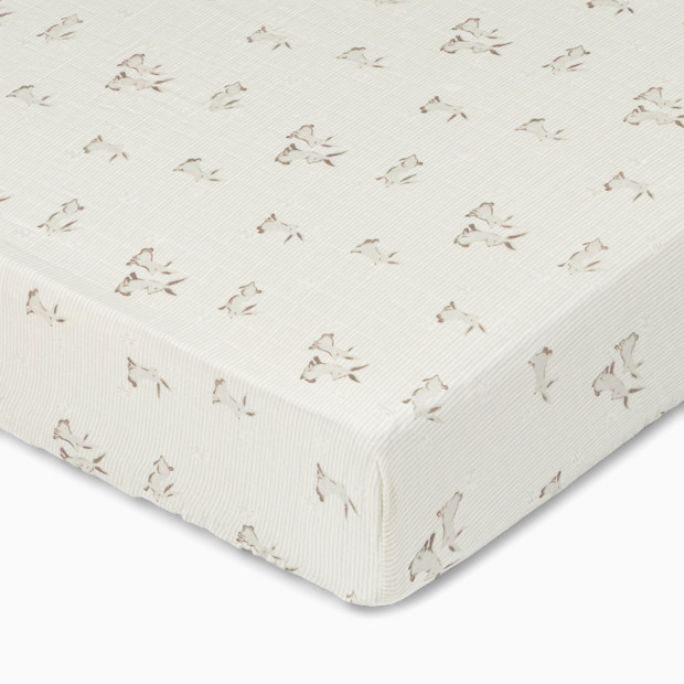 Crane Baby Avery Organic Cotton Fitted Crib Sheet.