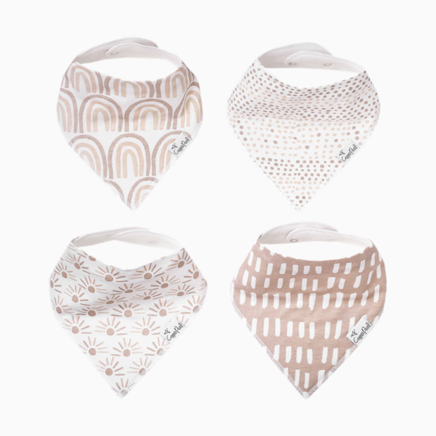 Copper Pearl Printed Bandana Bib Set (4-Pack) - Bliss.