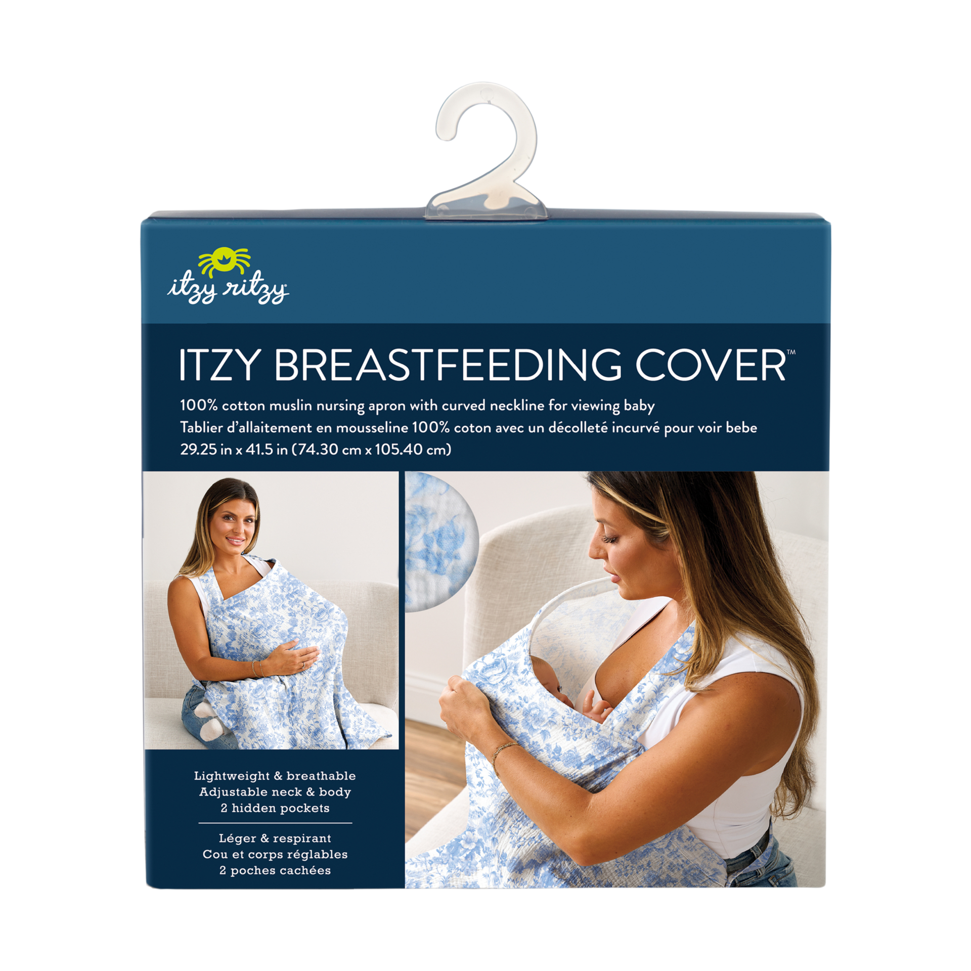 Itzy Ritzy Itzy Breastfeeding Cover - Blue.