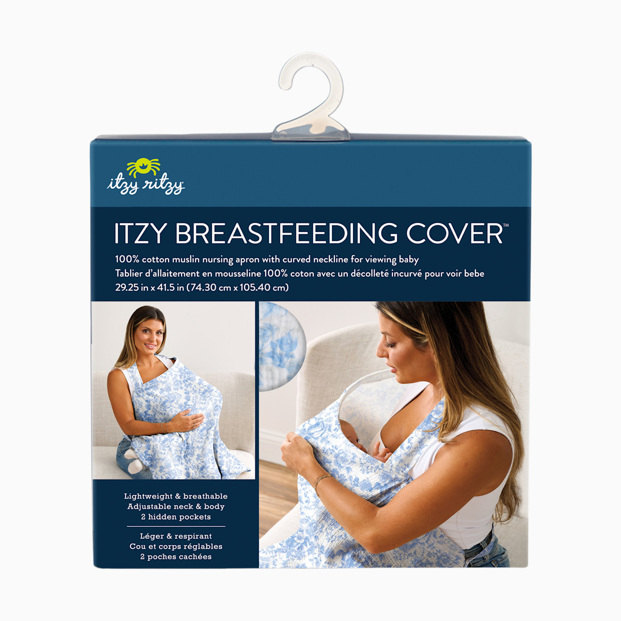 Itzy Ritzy Itzy Breastfeeding Cover - Blue.