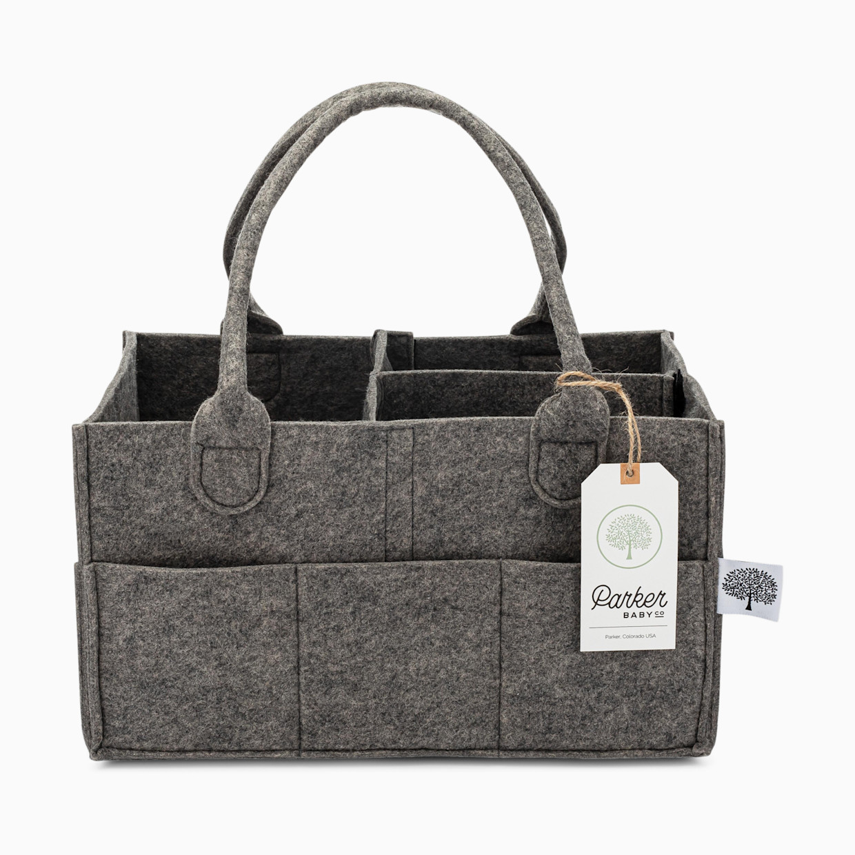 Parker Baby Co. Diaper Caddy - Peppercorn, Regular.