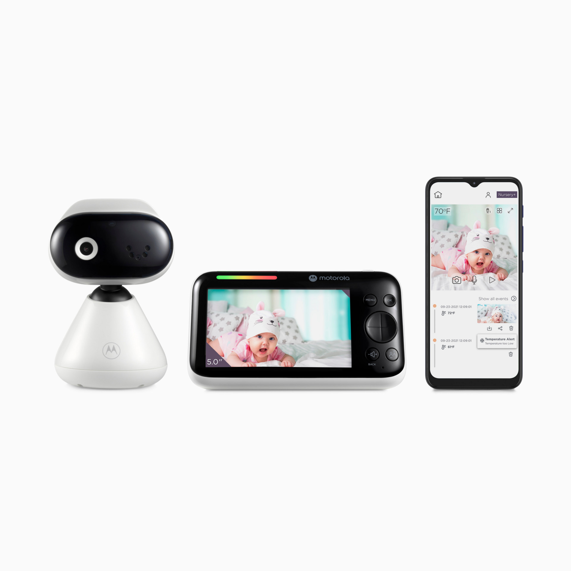 Momcozy BM02 Baby Monitor, 4.3 HD Screen, Video & Audio, Split Screen, Two-Way Talk