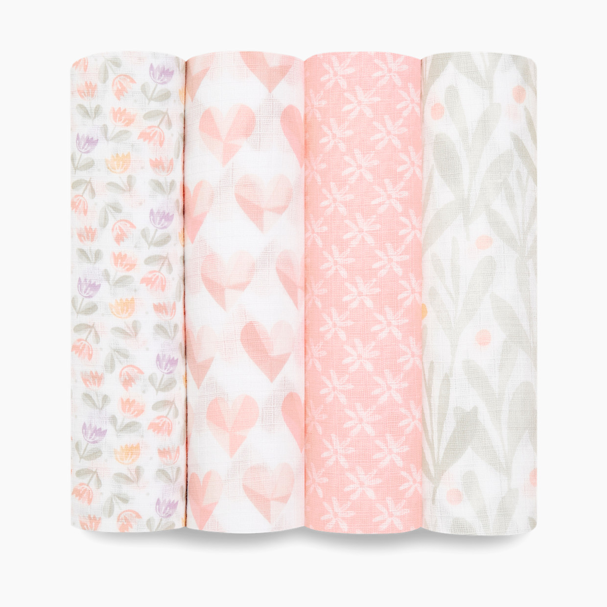 Aden + Anais Essentials Cotton Muslin Swaddles (4 Pack) - Piece Of My Heart.
