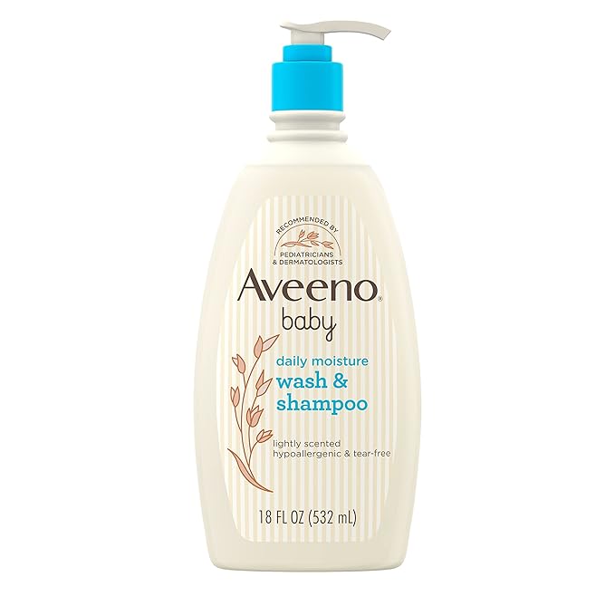 Aveeno Baby Daily Moisture Gentle Body Wash & Shampoo with Oat Extract.