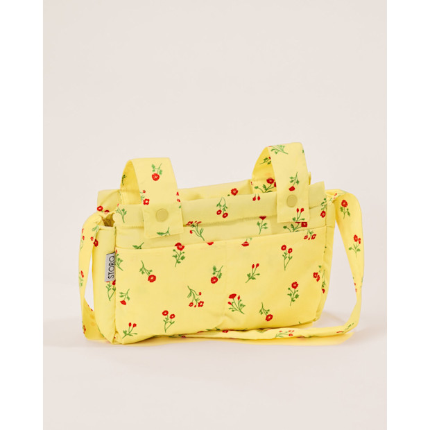 Storq by Kindred Bravely Universal Baby Stroller Organizer Bag Converts To Crossbody - Sunshine Wildflower.