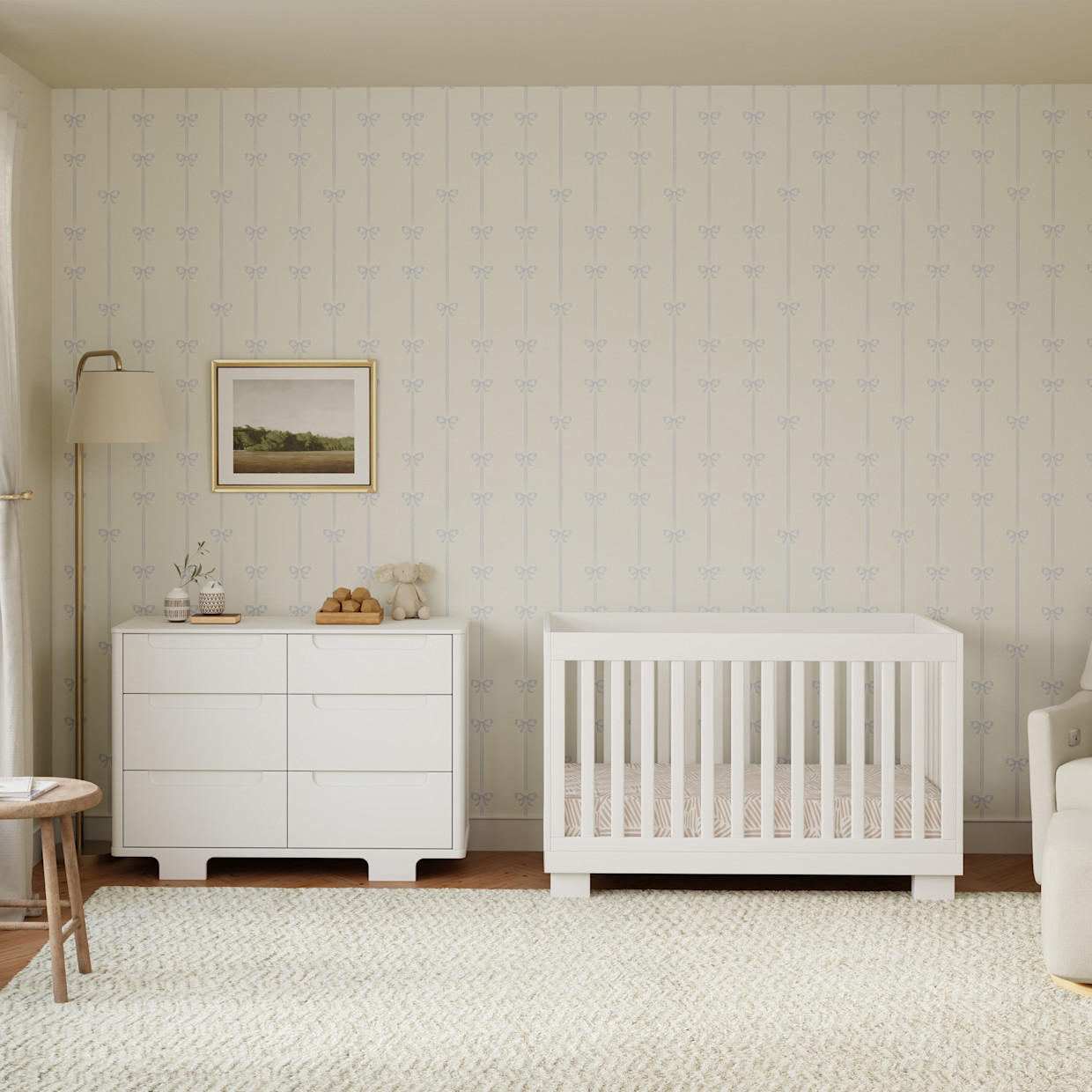 babyletto Modo 3-in-1 Convertible Crib with Toddler Bed Conversion Kit - White.
