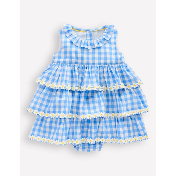 Ruffle Woven Romper.